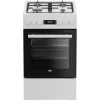 Gāzes plīts un elektriskā cepeškrāsns BEKO FSM51339DWDS 50 cm, balta, energoklase A