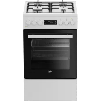 Gāzes plīts un elektriskā cepeškrāsns BEKO FSM51339DWDS 50 cm, balta, energoklase A
