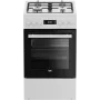 Gāzes plīts un elektriskā cepeškrāsns BEKO FSM51339DWDS 50 cm, balta, energoklase A