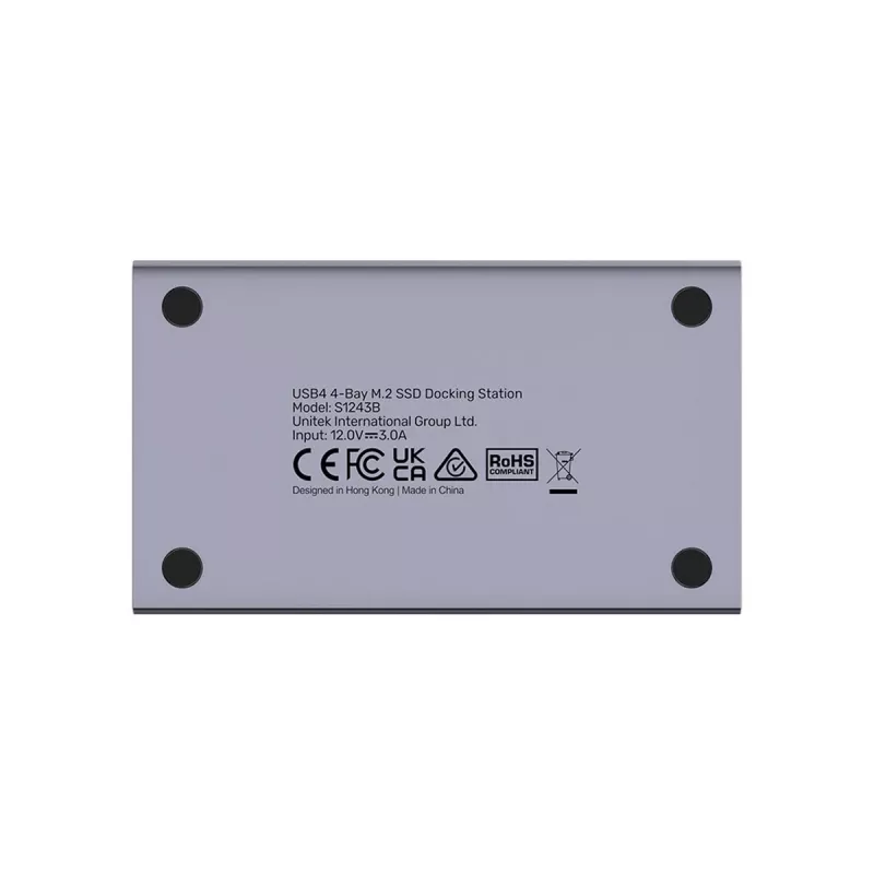 UNITEK USB4 4-bāzes M.2 SSD dokstacija
