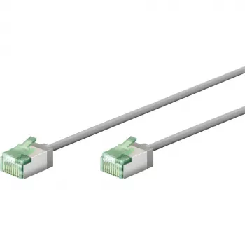 Goobay Ultra-Flexible CAT 8.1 Patch Cable slim U/FTP Grey - īpaši īss spraudnis 99.9% (74349)