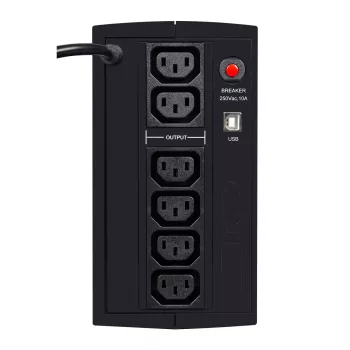 EVER DUO 850 AVR USB - UPS - 230 V - 550 W - 850 VA - 2 x Bleisure 5 Ah - USB - 6 kontaktligzdas