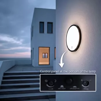 LED āra sienas lampa ar PIR sensoru MACLEAN MCE525 B