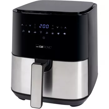 Clatronic FR 3782 H gaisa fritētājs, 5 l, 80–200 °C, melns/nerūsējošais tērauds