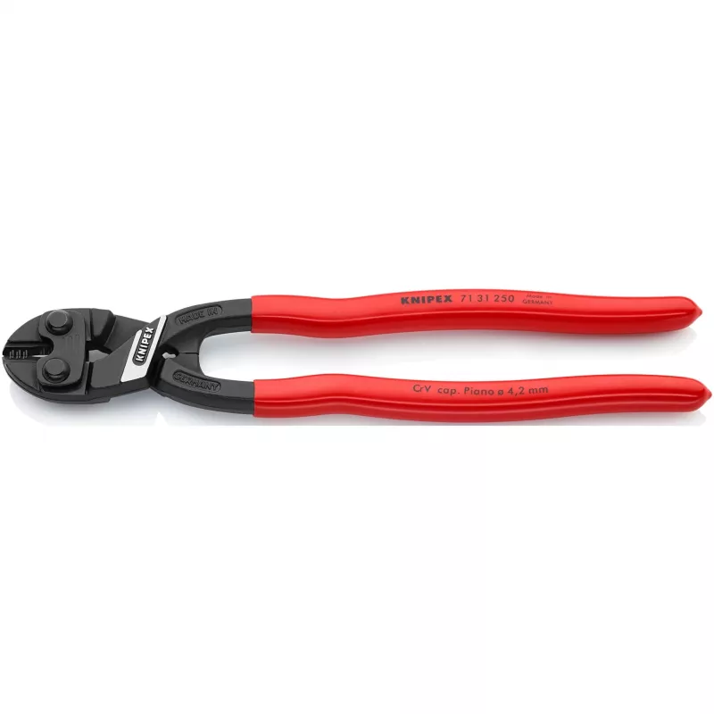 KNIPEX CoBolt XL 71 31 250 kompaktie skrūvju griezēji, sarkani, 250 mm