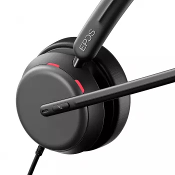 EPOS IMPACT 860 ANC austiņas ar vadu, galvas lente, birojam/zvanu centram, USB-C, melna
