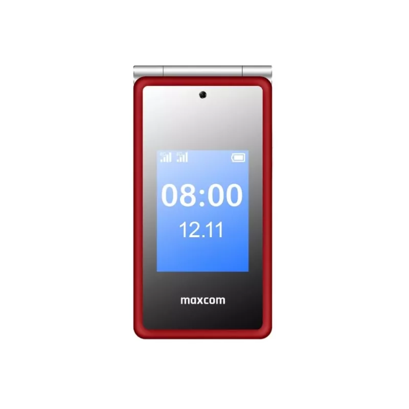 MAXCom Comfort MM835 salokāmais telefons, Dual SIM, 3,5 collu (8,89 cm) 320x480, 1400 mAh, Sarkans