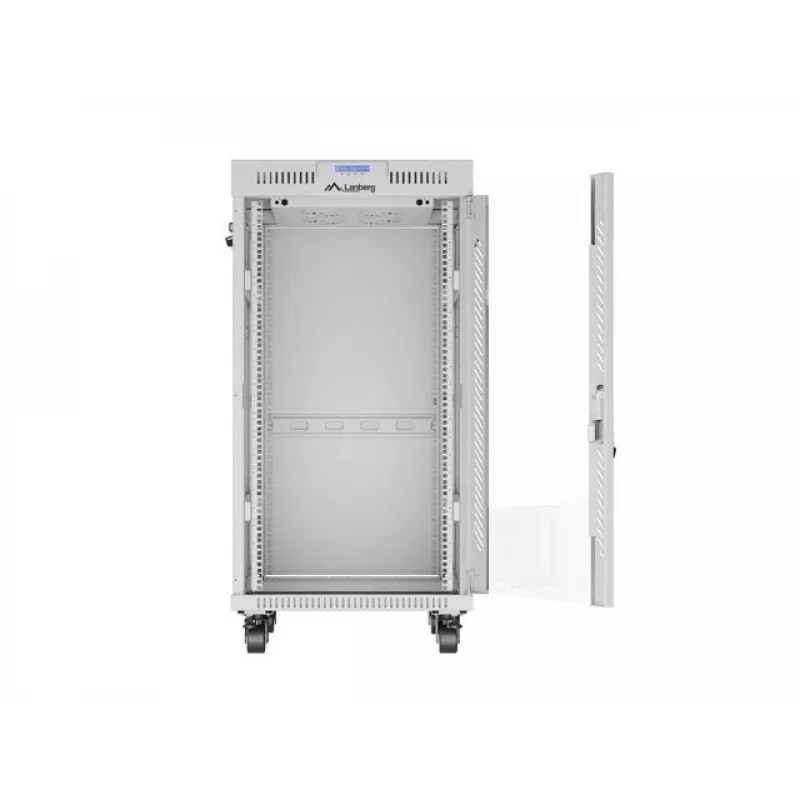Rack skapis LANBERG FF01-6822-12SL 22U brīvi stāvošs, 1233×600×800 mm, IP20, 1200 kg