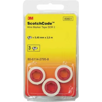 3M Scotchcode Kabeļu marķējumu papildrullīši, cipars 0, 3 rullīši (80-6114-2793-3)