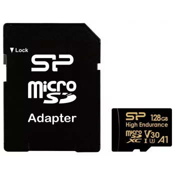 SILICON POWER MicroSDXC High Endurance 128GB V30 + Adapter