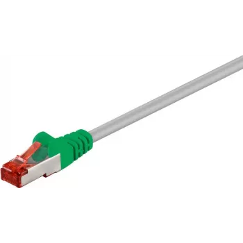 Wentronic goobay Krustojuma kabelis - RJ-45 (Tēviņš) uz RJ-45 (Tēviņš) - 7,5m - SFTP, PiMF - CAT 6 - Liets, Ar aizsargvāciņu - Pelēks, Zaļš (33280)