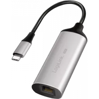 USB-C uz RJ45 Gigabitu Ethernet adapteris LOGILINK UA0456 — USB 3.2 Gen 1 (5 Gbps) vīriešu ligzda uz RJ45 sieviešu ligzdu