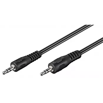 Wentronic Goobay 3,5 mm Jack savienojuma kabelis, melns, 2,5 m - 3,5 mm spraudnis (3-pin, stereo) > 3,5 mm spraudnis (3-pin, stereo) (50449)