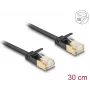 DeLOCK RJ45 Cat.6A U/FTP tīkla kabelis 0.3 m melns