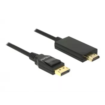 Video kabeļa adapteris DeLOCK 85318 DisplayPort uz HDMI 3 m Melns