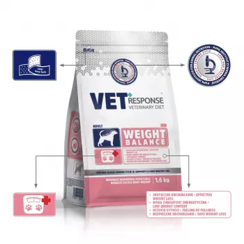 VET RESPONSE Weight Balance sausā barība suņiem - 1,6kg
