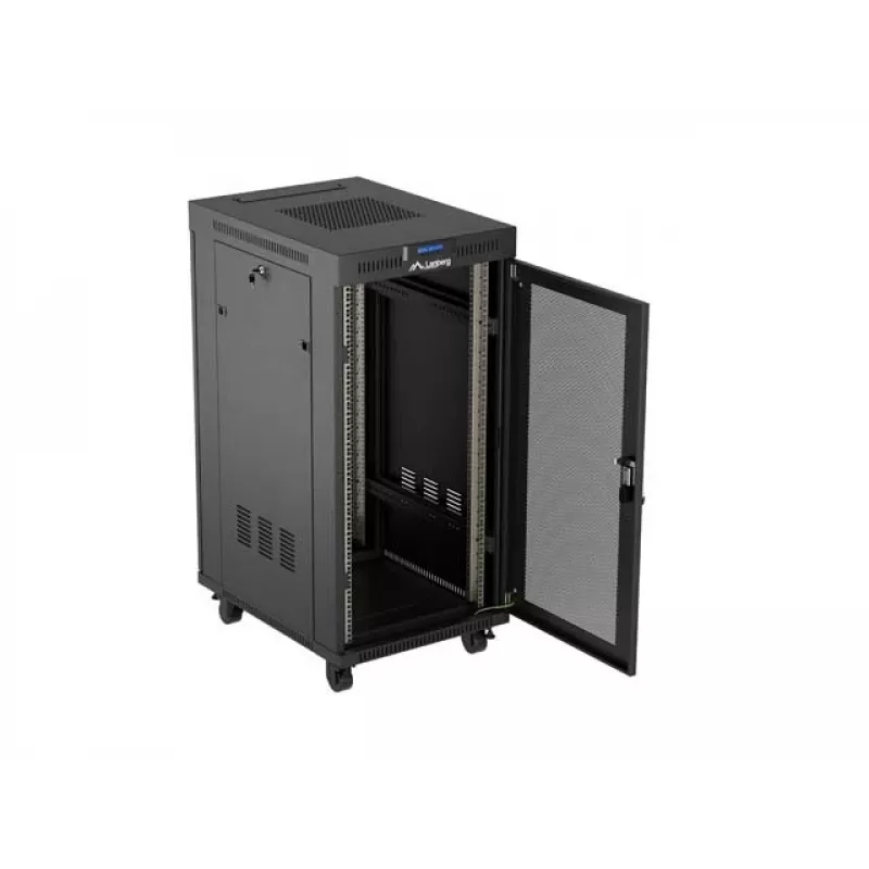 Brīvi stāvošs skapja statīvs LANBERG FF01-6824-23BL 24U 600×800 mm IP20 Melns