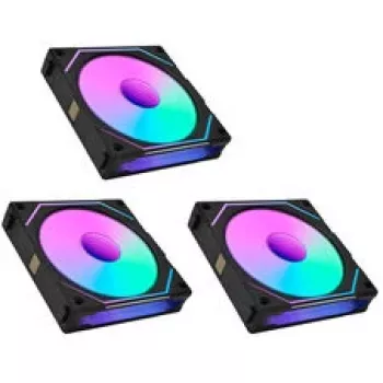 LIAN LI UNI FAN SL-INF 120 ARGB Reverse Blade 3-Pack - Melns