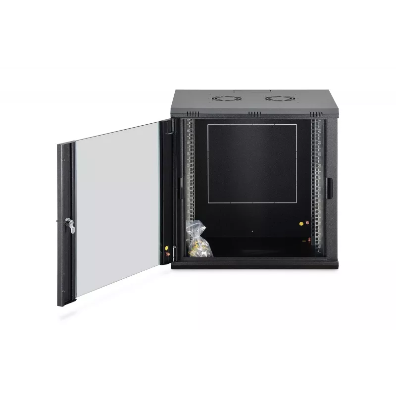 Sienas stiprinājuma skapis DIGITUS Dynamic-N 12U, 600x450 mm (PxD), IP20, atslēgas slēdzene, neizjaukts