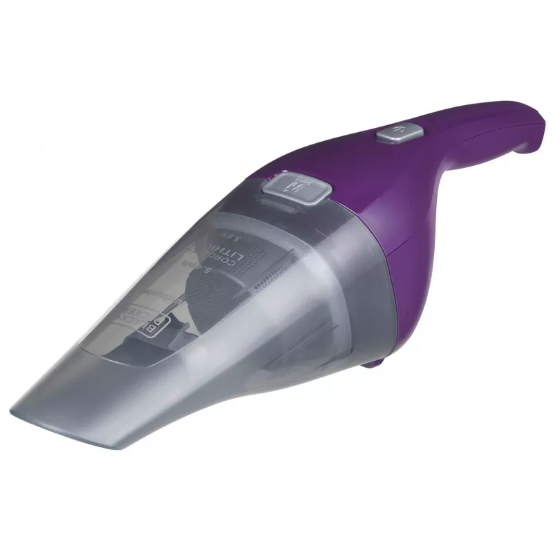 Black & Decker NVC115W rokas putekļsūcējs Pelēks, violets Bezmaiss