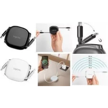 LogiLink USB-C® kabelis USB 2.0 USB-C® spraudnis 1,00 m Balts reversīvs twist spraudnis CU0501