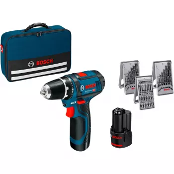 Bosch GSR 12V-15 Professional bezvadu urbjmašīna 1300 RPM 600 g Melna, Zila