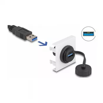 DeLOCK Easy 45 modulis SuperSpeed USB 5 Gbps USB Type-A sievišķais 45 x 45 mm