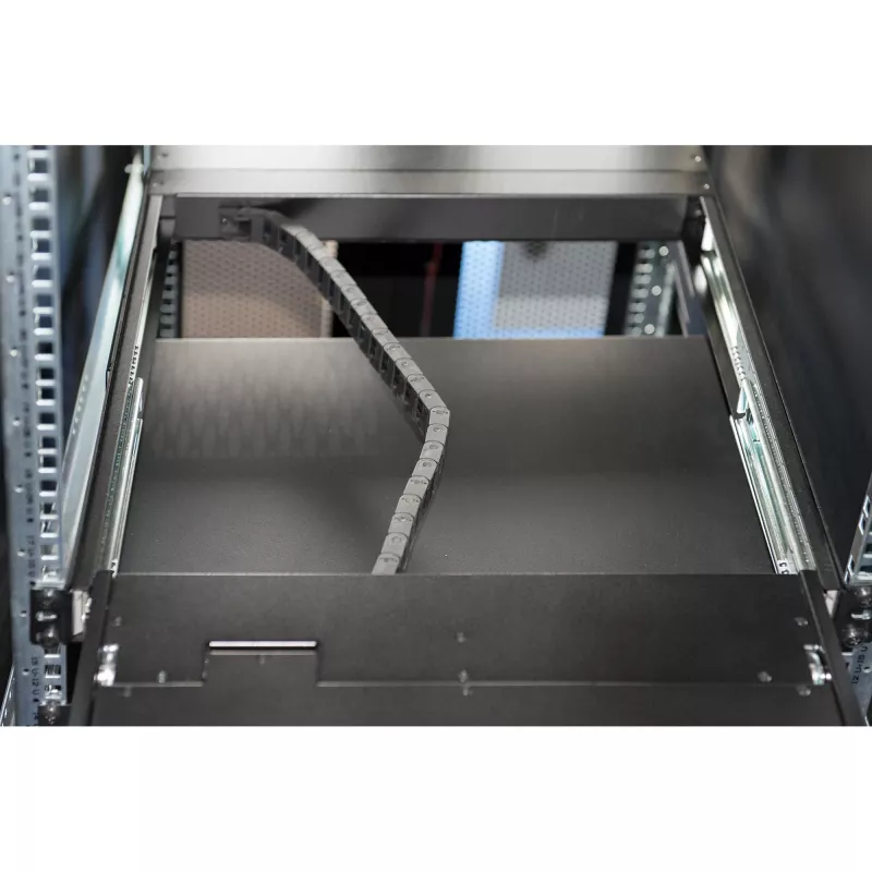 19 collu LCD KVM konsole DIGITUS DS-72211-5US, 16 portu Cat 5, 1366x768, US International tastatūra