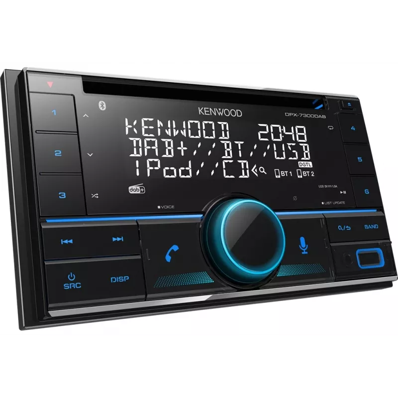 Kenwood DPX-7300DAB 2 DIN auto radio ar CD, DAB+ un Bluetooth