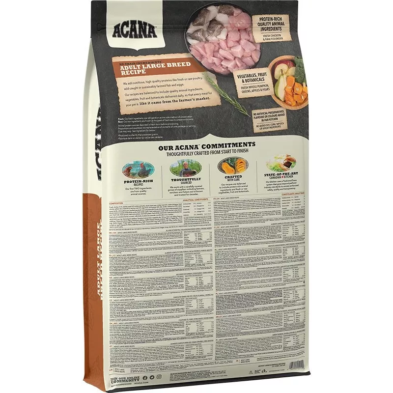 ACANA Dog Adult Large breed - sausa suņu barība - 17kg