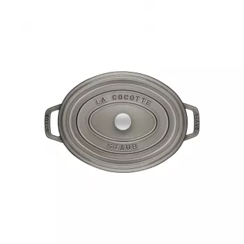 Čuguna ovāla cocotte Staub 29 cm, grafīta pelēka