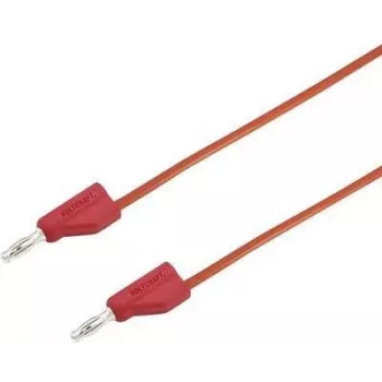 VOLTCRAFT MSB-300 sarkans testa vads [4 mm spraudnis - 4 mm spraudnis] 0.5 m