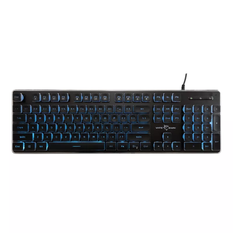 Mehāniskā spēļu tastatūra White Shark Tachi Black US izkārtojums RGB fona apgaismojums