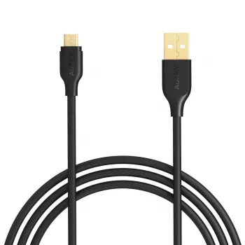 AUKEY CB-MD1 Melns ātrs kabelis Quick Charge micro USB-USB | 1m | 5A | 480 Mbps