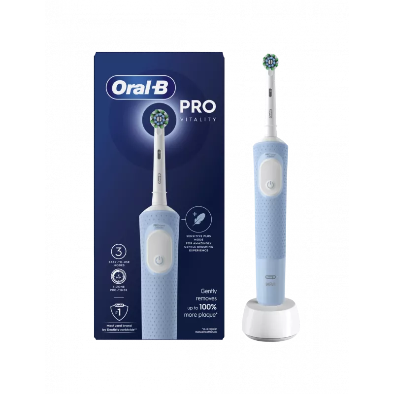 Oral-B Vitality Pro uzlādējama elektriskā zobu birste pieaugušajiem, zila