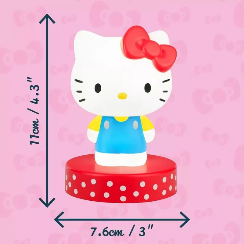 Paladone Hello Kitty Icon Light LED galda lampa — dekoratīva ikonas lampa, kompakta nakts gaisma