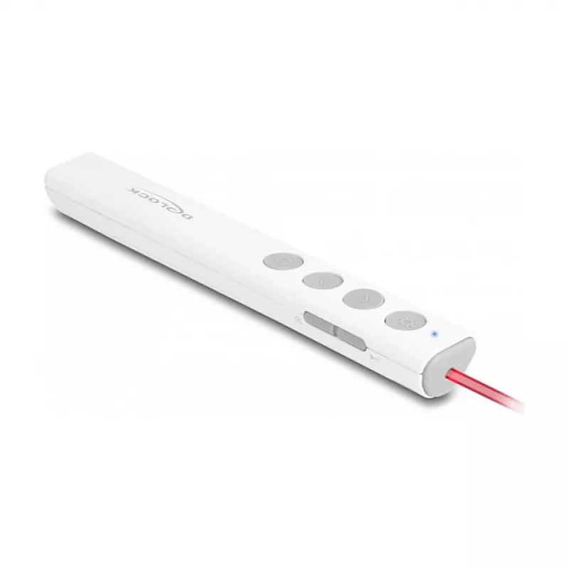 DeLOCK USB lāzera prezentētājs balts bezvadu USB RF Nano uztvērējs