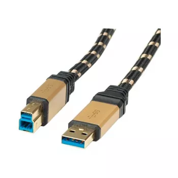 ROLINE Gold USB kabelis - USB A (tēviņš) uz USB B (tēviņš)