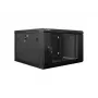 Lanberg sienas montāžas 19 inch sadales skapis 6U 600x600mm melns (stikla durvis)