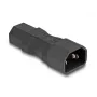 Strāvas adapteris DeLOCK IEC 60320 C14–C13, 10A, taisns, melns