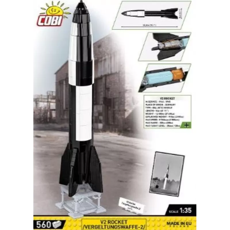 Būvkomplekts COBI V2 raķete 560 gabali Otrais pasaules karš
