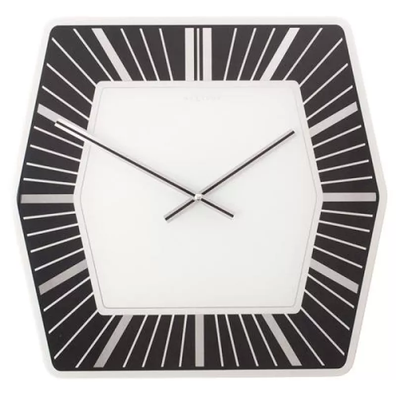 NeXtime Hexagon sienas pulkstenis 8128zw, 43x43 cm, balts