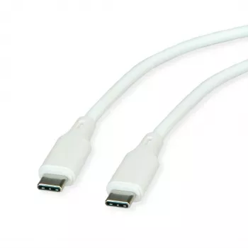 ROLINE USB 2.0 kabelis C-C ST/ST Silikons 60W 1m Balts - Kabelis - Digitāls/Dati (11.02.9126)