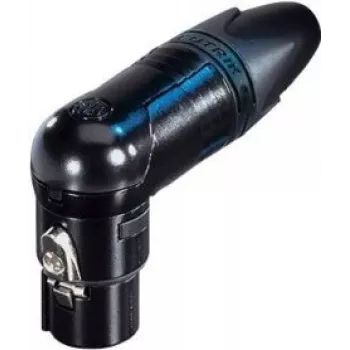 NEUTRIK XLR savienotāja ligzda, leņķa, 4 polu, melna NC4FRX-B (1 gab.)