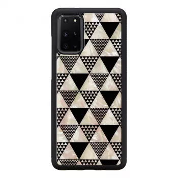 Aizsargmaciņš iKins Samsung Galaxy S20+ — melns piramīdas raksts