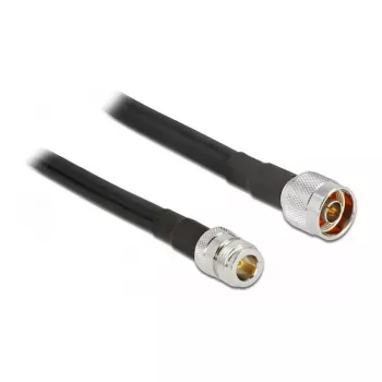 Delock Antenas pagarinātājkabelis N vīrišķais uz N sievišķo, 10m, koaksiālais, melns, āra (13029)