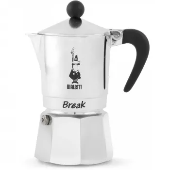 Kafijas automāts BIALETTI Break 1TZ Sudrabs — vienas krūzes moka katliņš plīts virsmai
