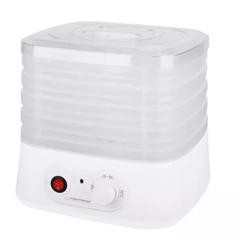 Esperanza EKD004 pārtikas žāvētājs, caurspīdīgs, balts, 250 W