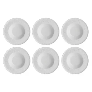 Zupas šķīvji LA PORCELLANA BIANCA Bosco White 23 cm, komplekts 6 gab.