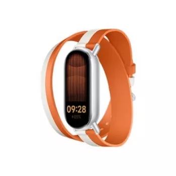 Xiaomi Divtoņu Ādas Siksniņa | 140–180 mm | Balta un Oranža | Teļa Āda, PU (iekšpuse)